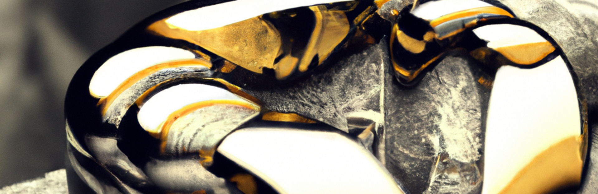 Ring aus geschmolzenem Gold