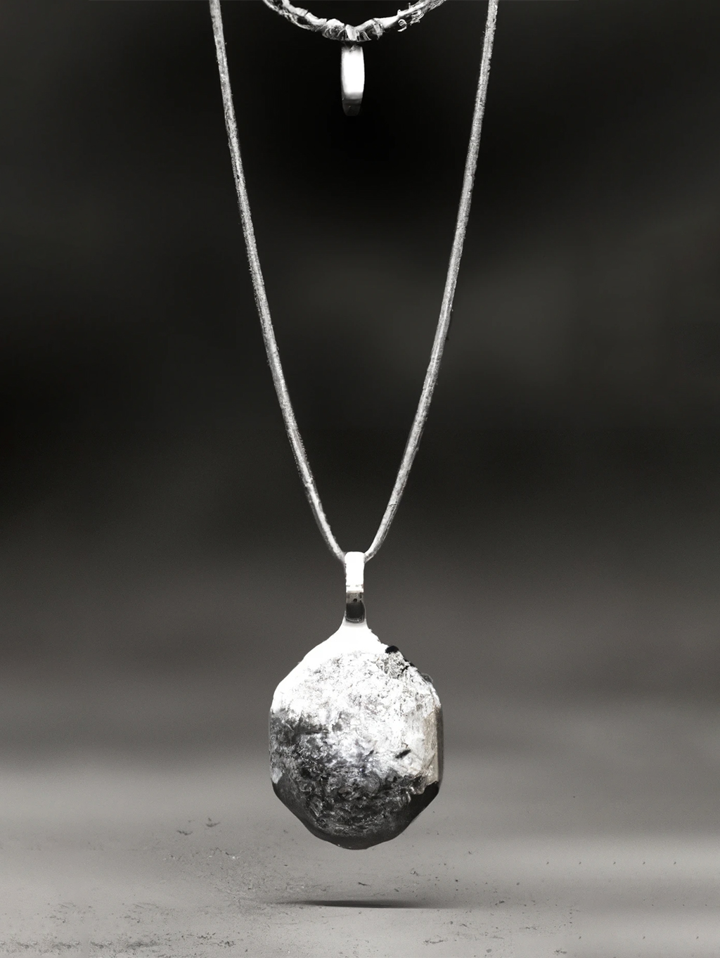 Silberner Ring mit rauer Oberfläche