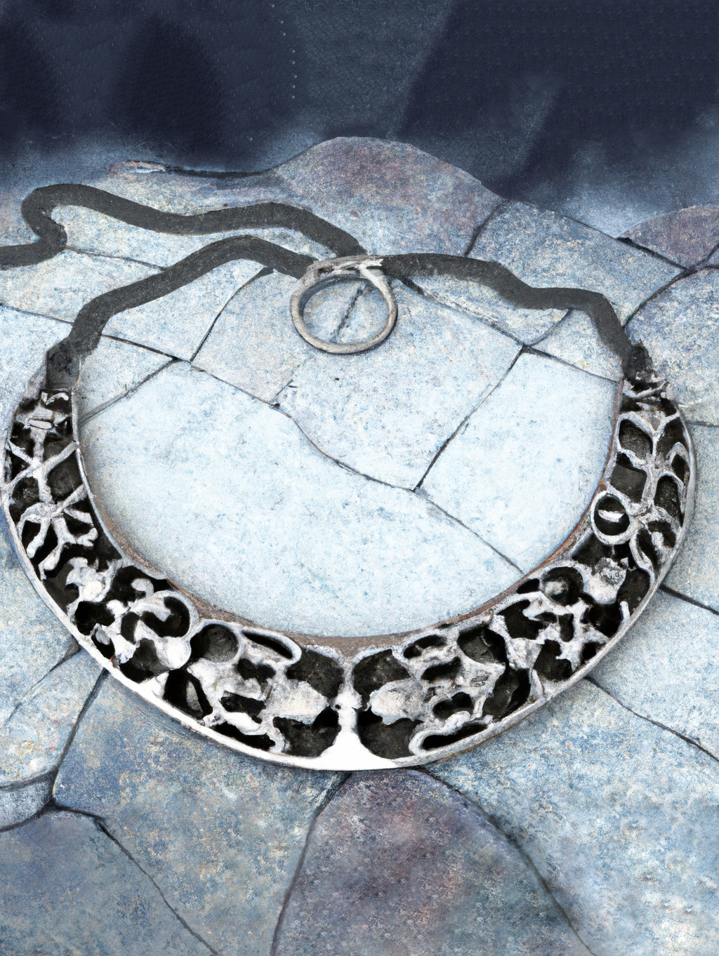 Silberner Ring mit rauer Oberfläche