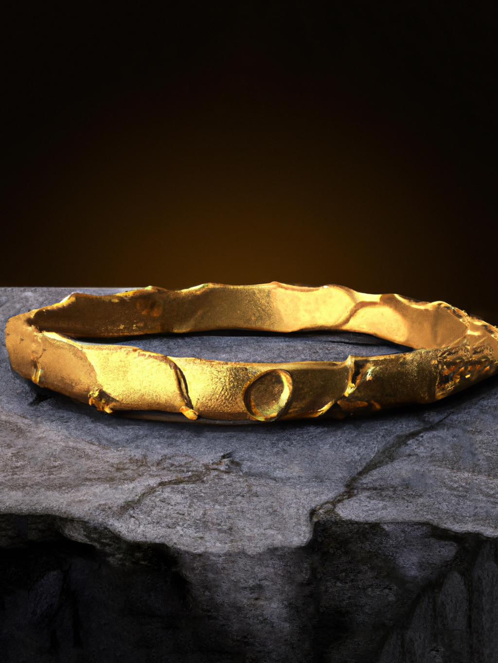 Silberner Ring mit rauer Oberfläche