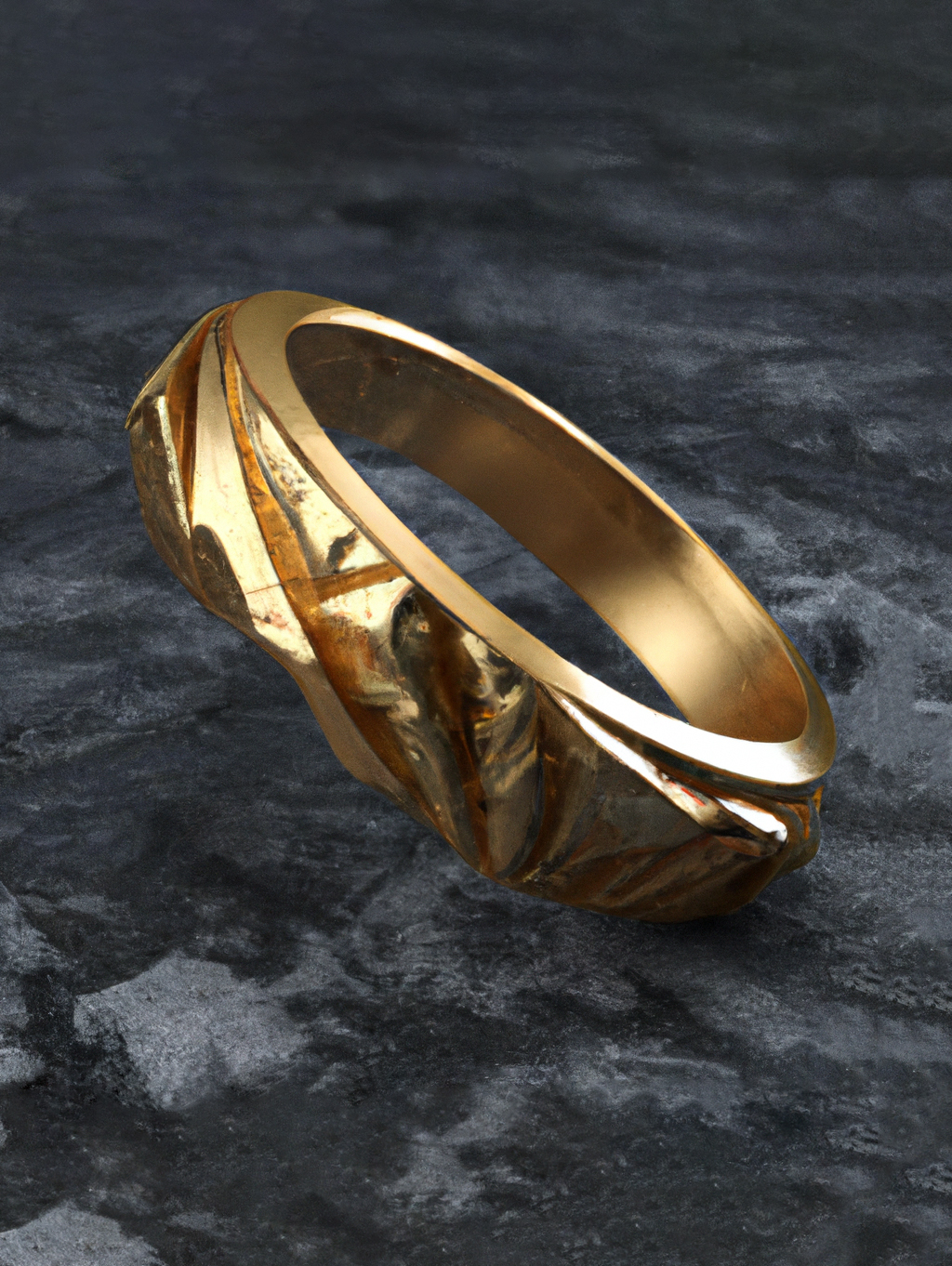 Silberner Ring mit rauer Oberfläche