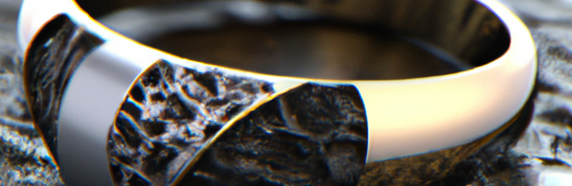 Ring aus geschmolzenem Gold